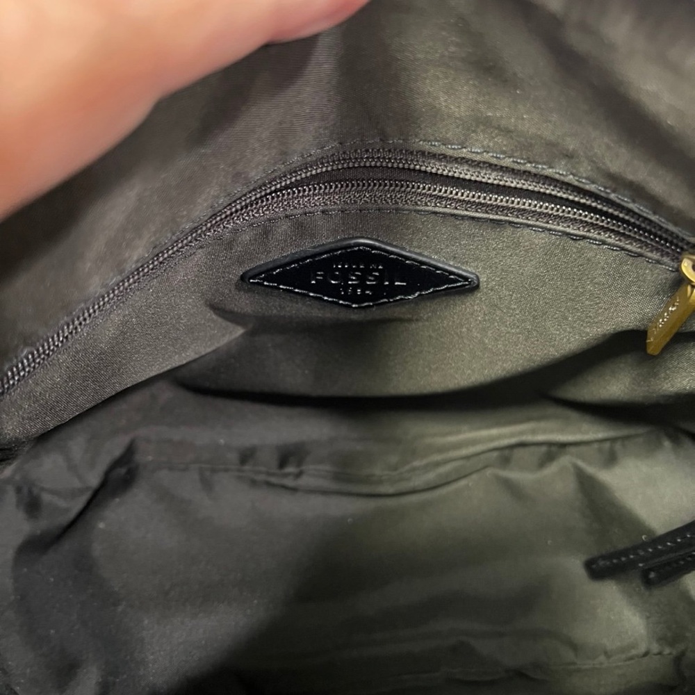 Fossil Black and Brown Shoulder Bag - Picture 3 of 5